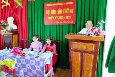 ĐẠI HỘI CHI BỘ ĐẢNG TRƯỜNG TH LÊ VĂN TÁM
